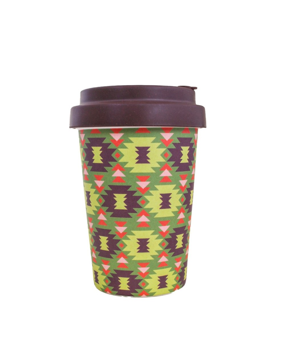 Mug 450 ml ecológico  café peru   en fibra de bambú con tapa antiderrames