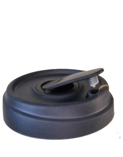 Mug 400 ml ecológico  negro wifi   en fibra de bambú con tapa antiderrames