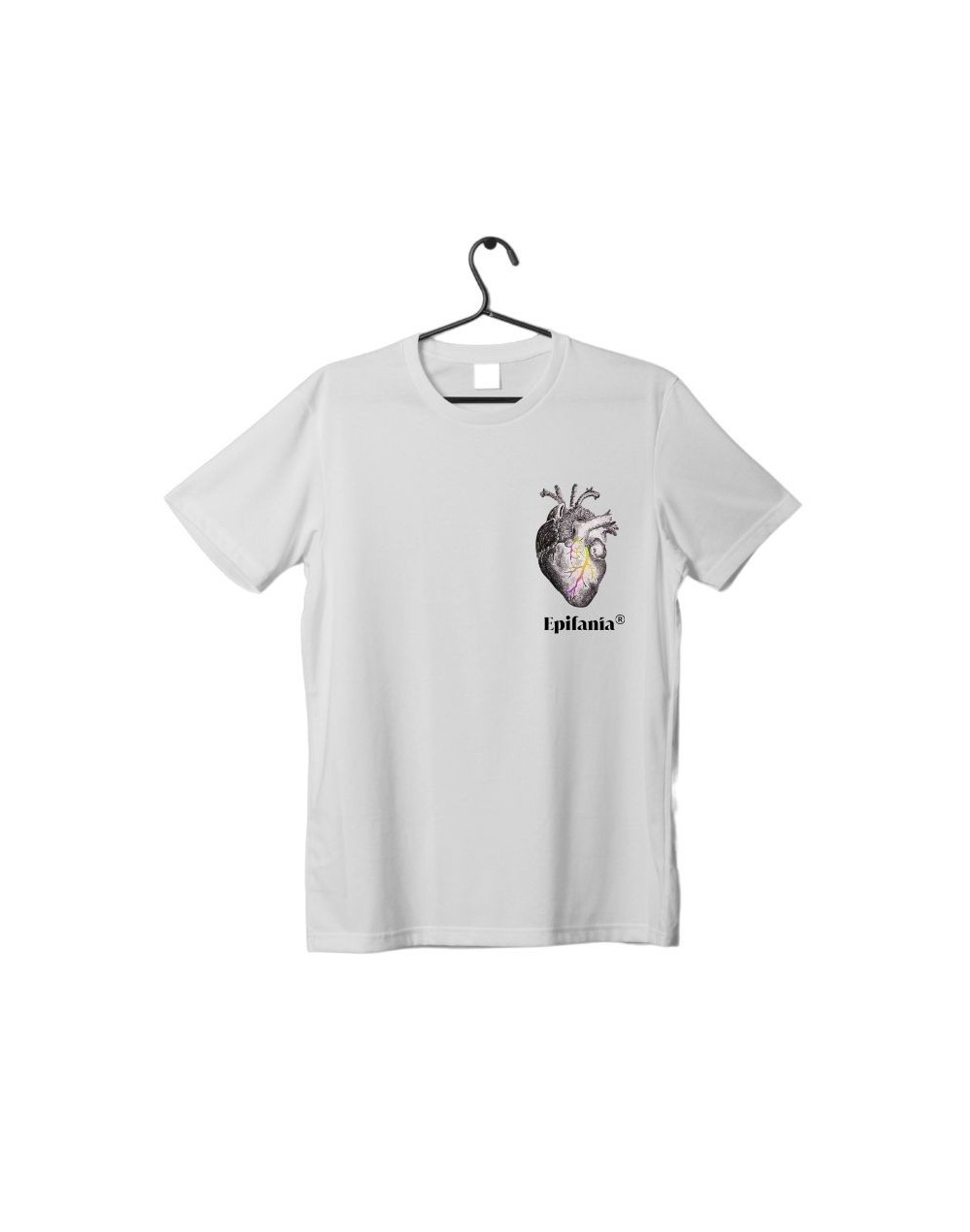 Camiseta – corazón arcoiris