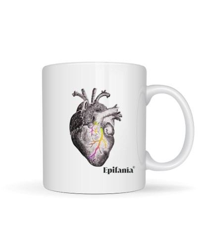 Taza de café – corazón arcoiris