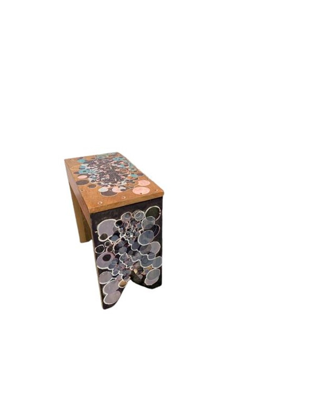 Banca madera pintada a mano