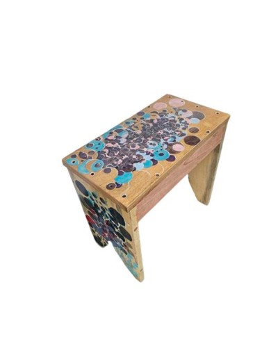 Banca madera pintada a mano