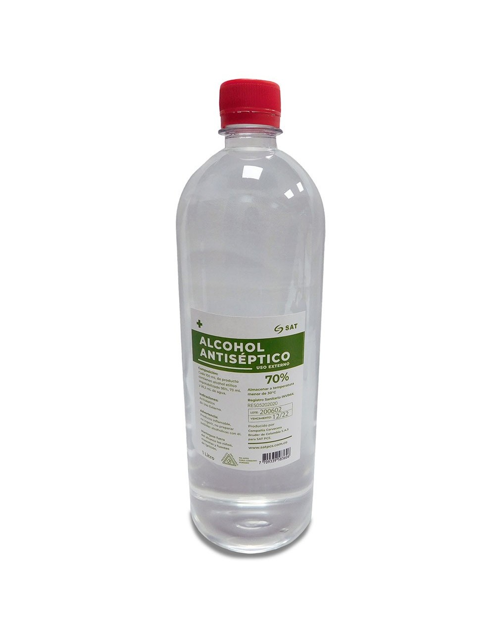 ALCOHOL ANTISÉPTICO 70 SAT  1 LT