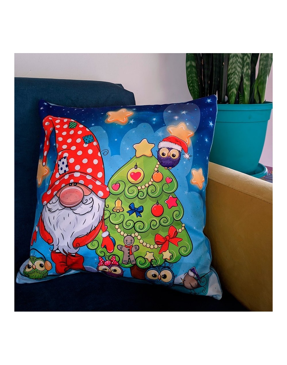 Trio funcas cojin navidad frosty