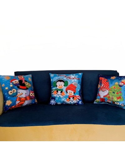 Trio funcas cojin navidad frosty