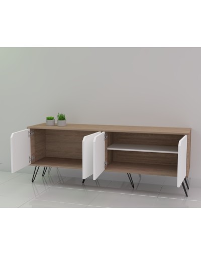 Mueble Multipropósito Nórdico TV 160cms puertas abatibles