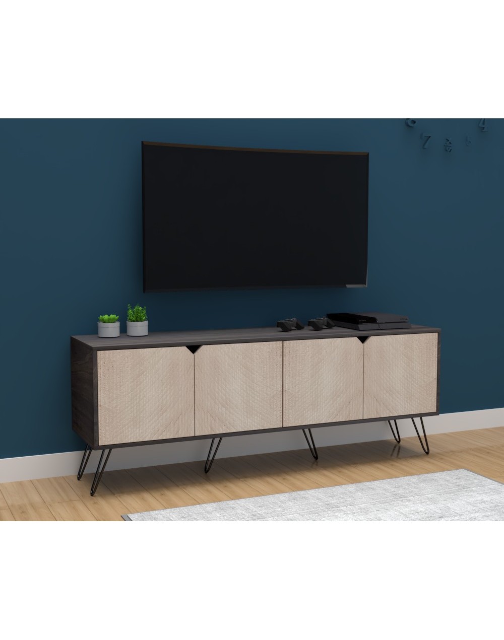 Mueble Multipropósito Chic TV 160cms puertas abatibles