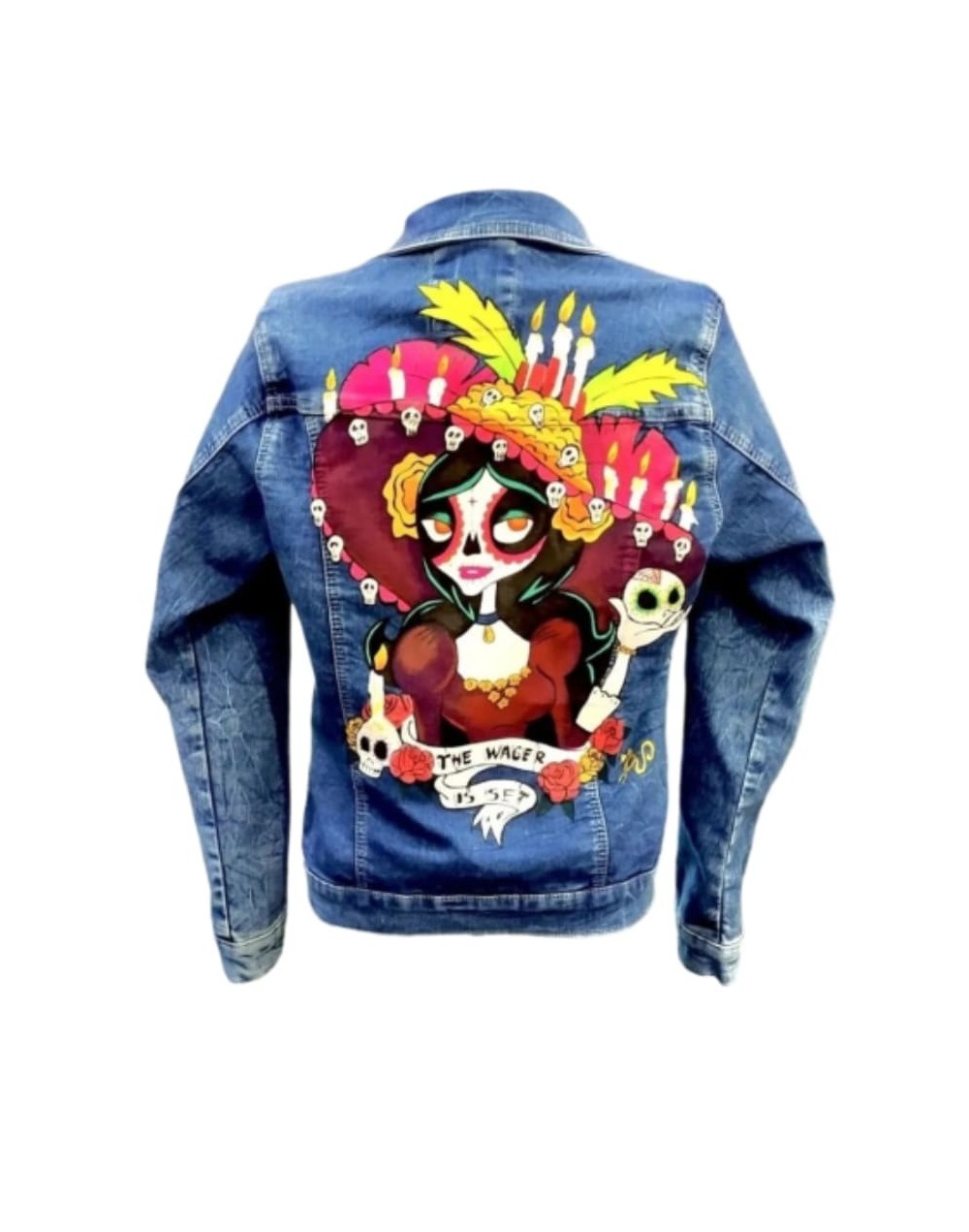Chaqueta de jean pintada a mano de Katrina