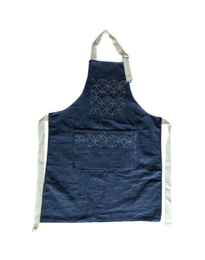 Delantal unisex bordado a mano