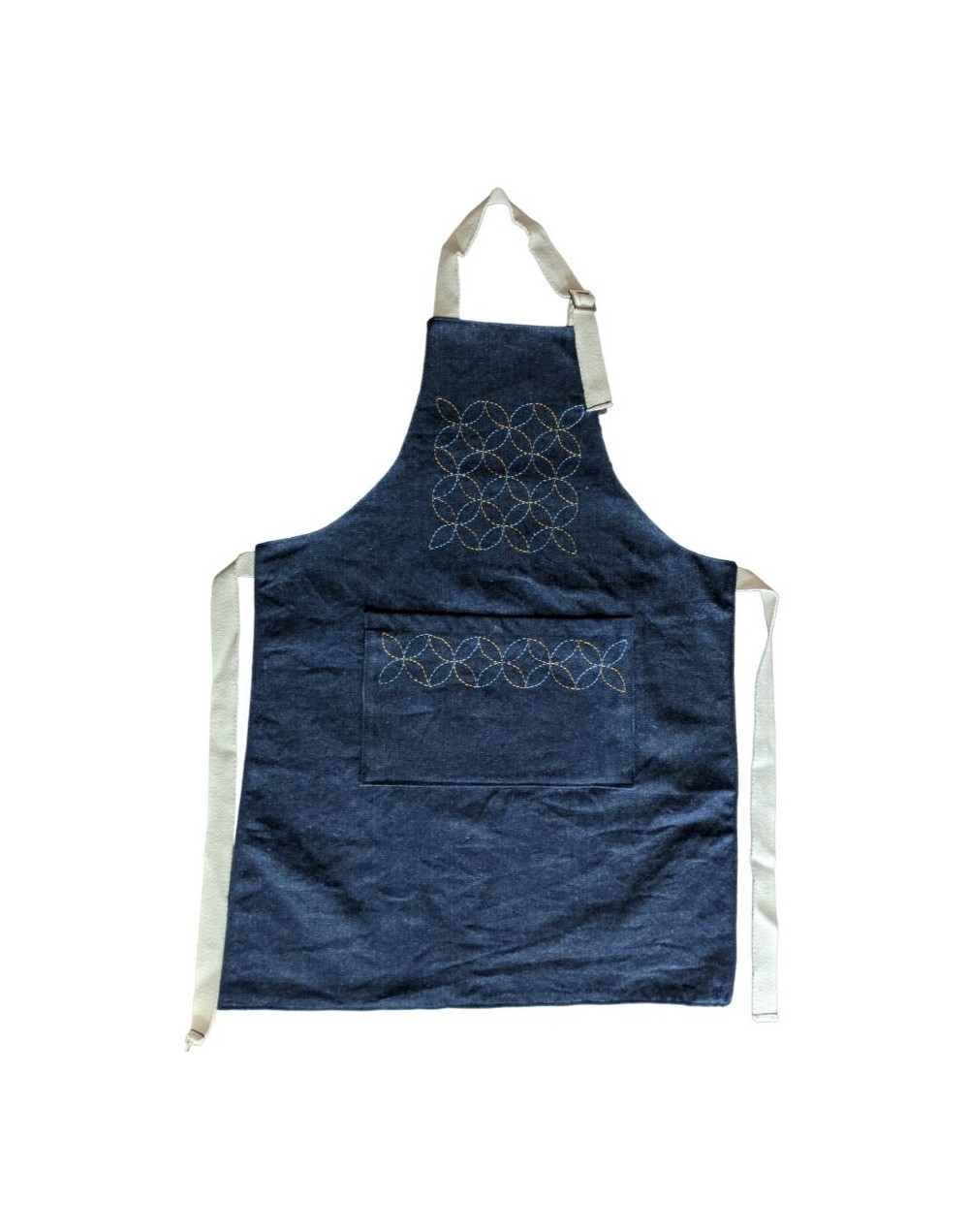 Delantal unisex bordado a mano
