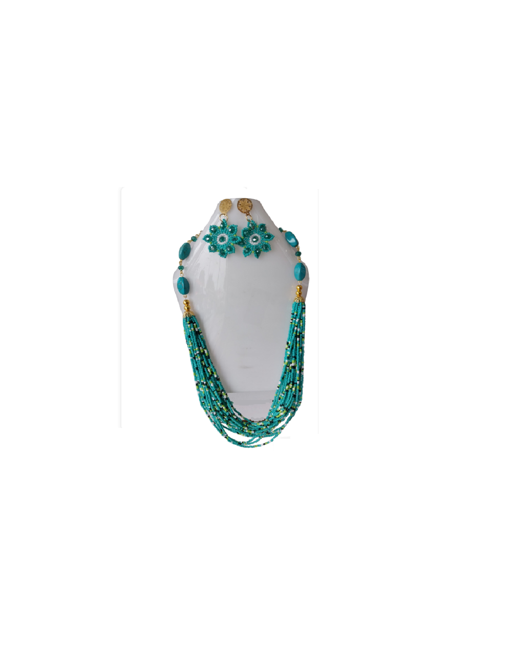 Collar verde turquesa