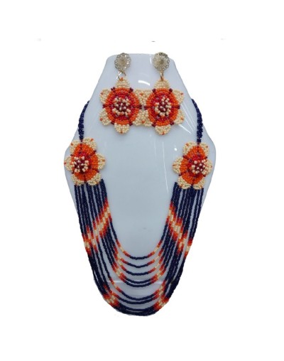 Collar flor beige
