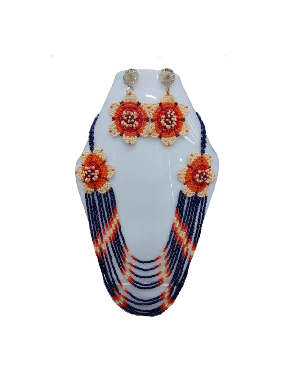 Collar flor beige