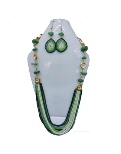 Collar verde limón 