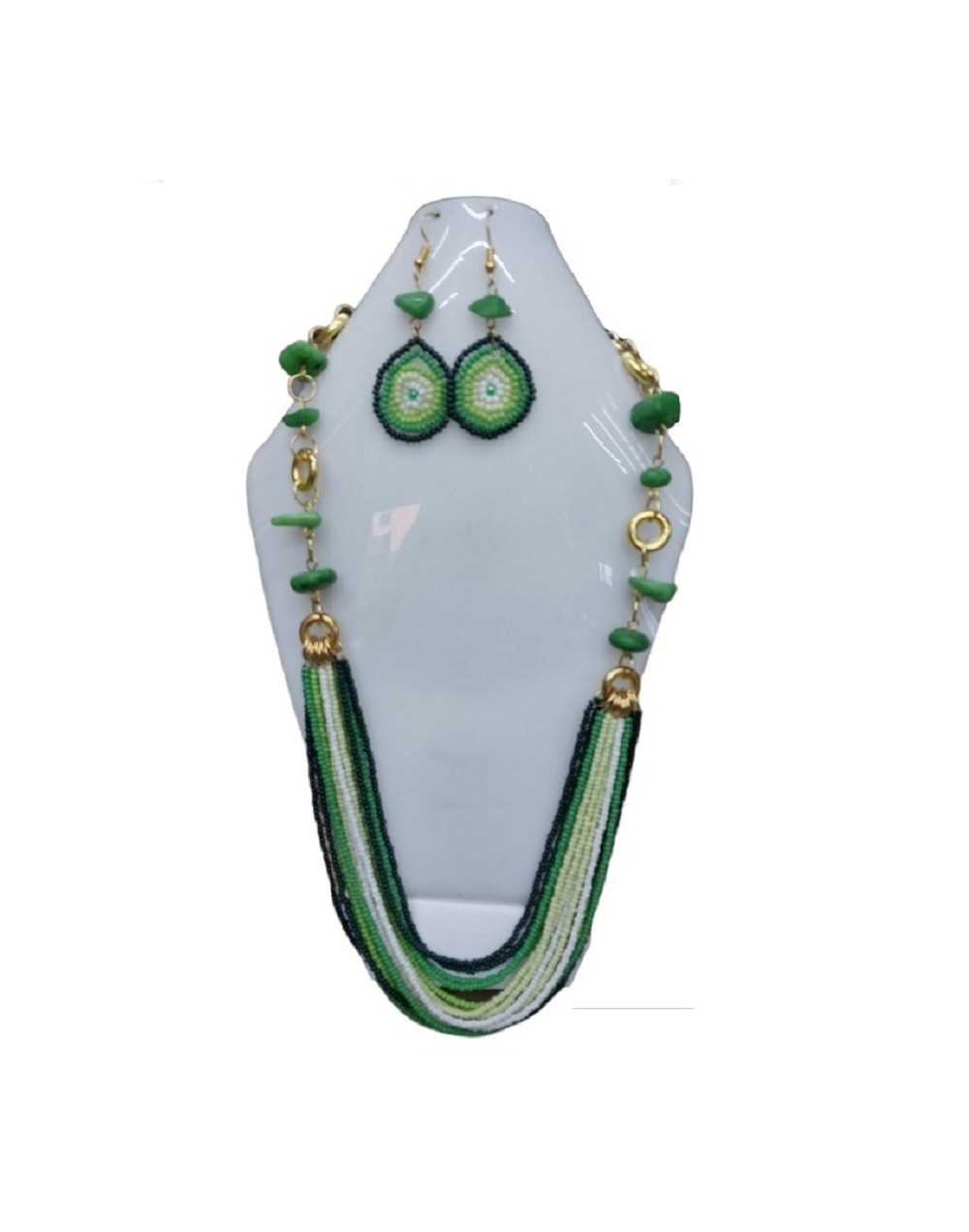 Collar verde limón 