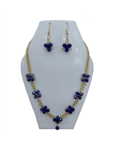Collar en muranl y mostacilla 