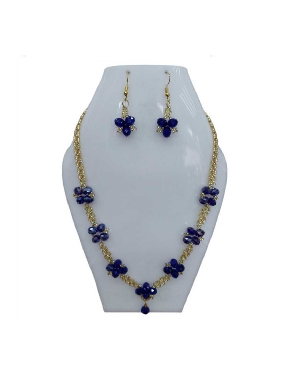 Collar en muranl y mostacilla 