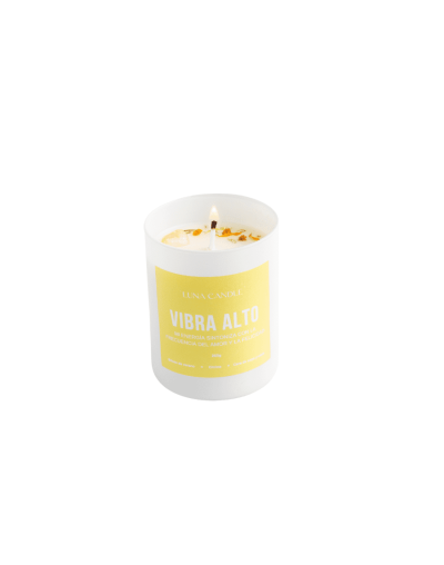 Vela aromática vibra alto