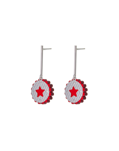Aretes círculo estrella 