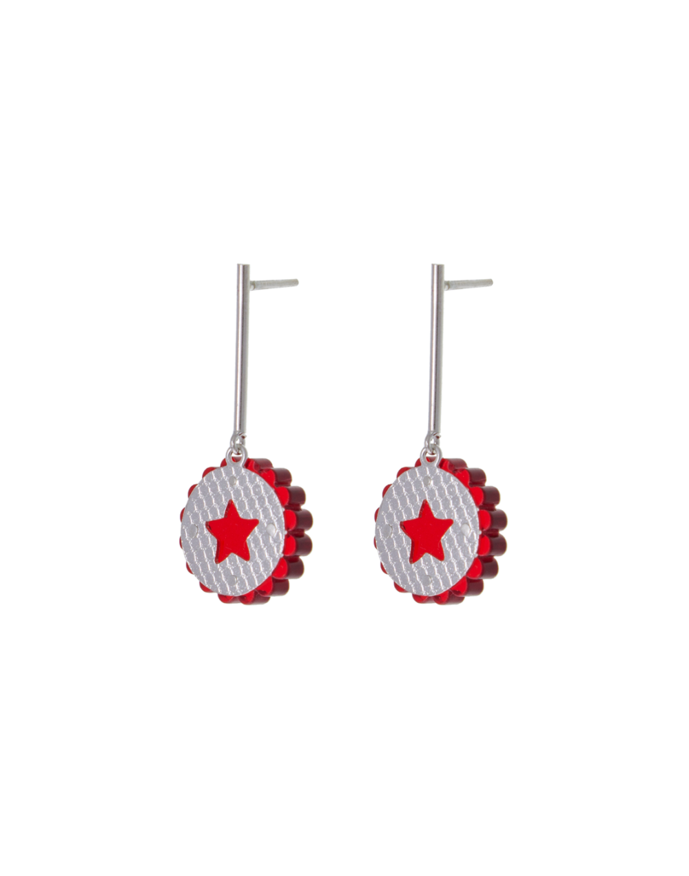 Aretes círculo estrella 