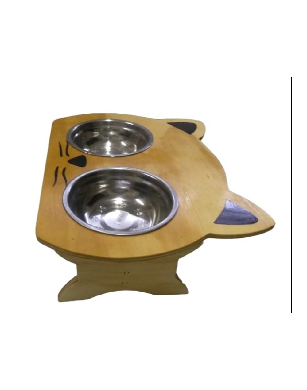 Comedores para gatos elaborados en madera