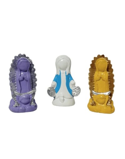 Figuras religiosas de 9 cm en yeso pintadas a mano