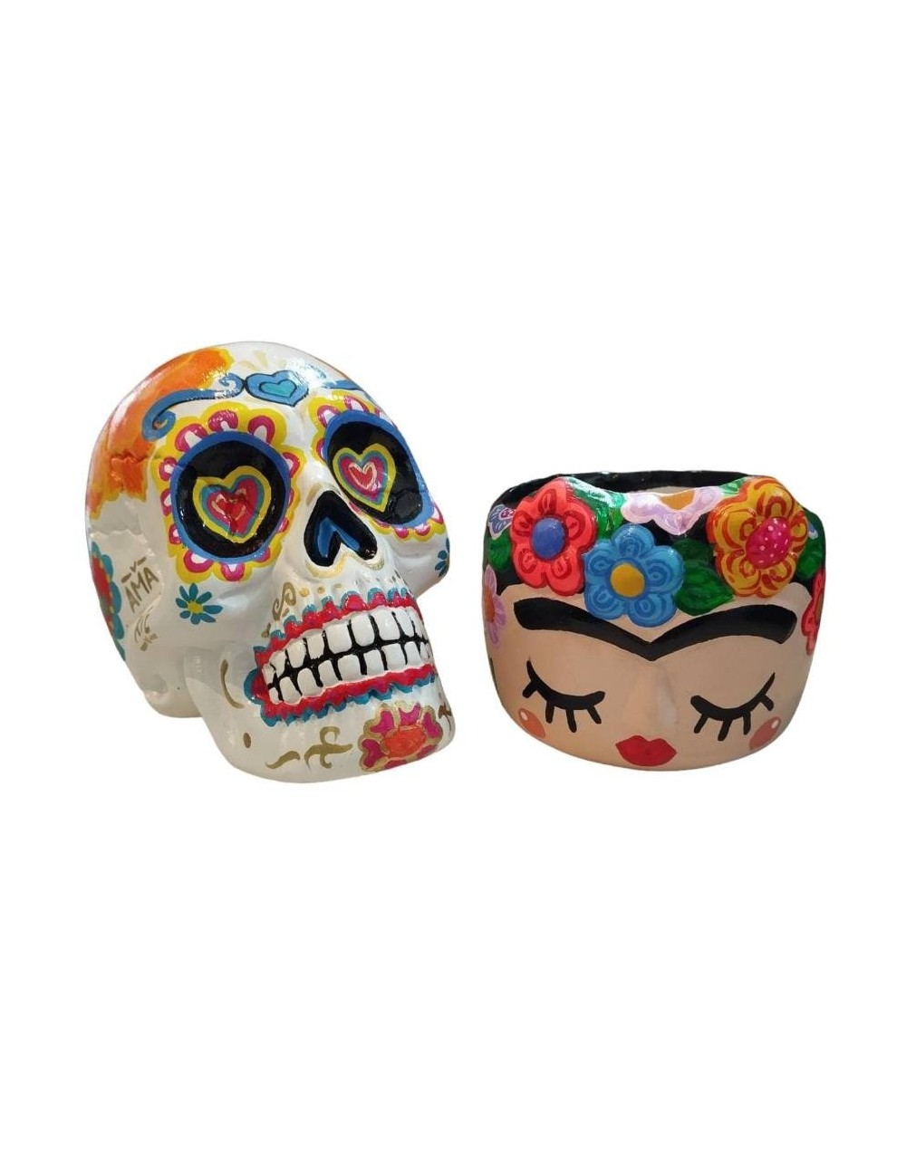 Figuras inspiradas en la cultura mexicana catrinas y fridas