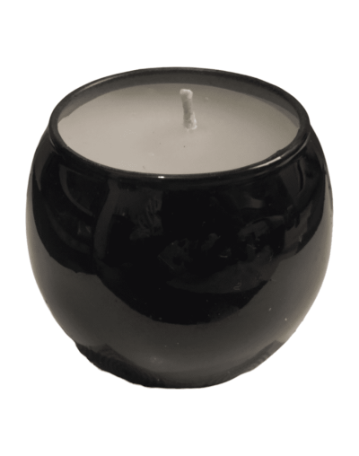 Vela pecera vidrio negra
