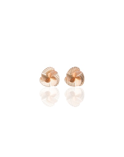 Aretes Hélice Oro Rosa