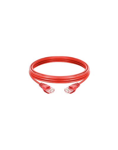 Patch cord categoria 5e 3 metros color rojo