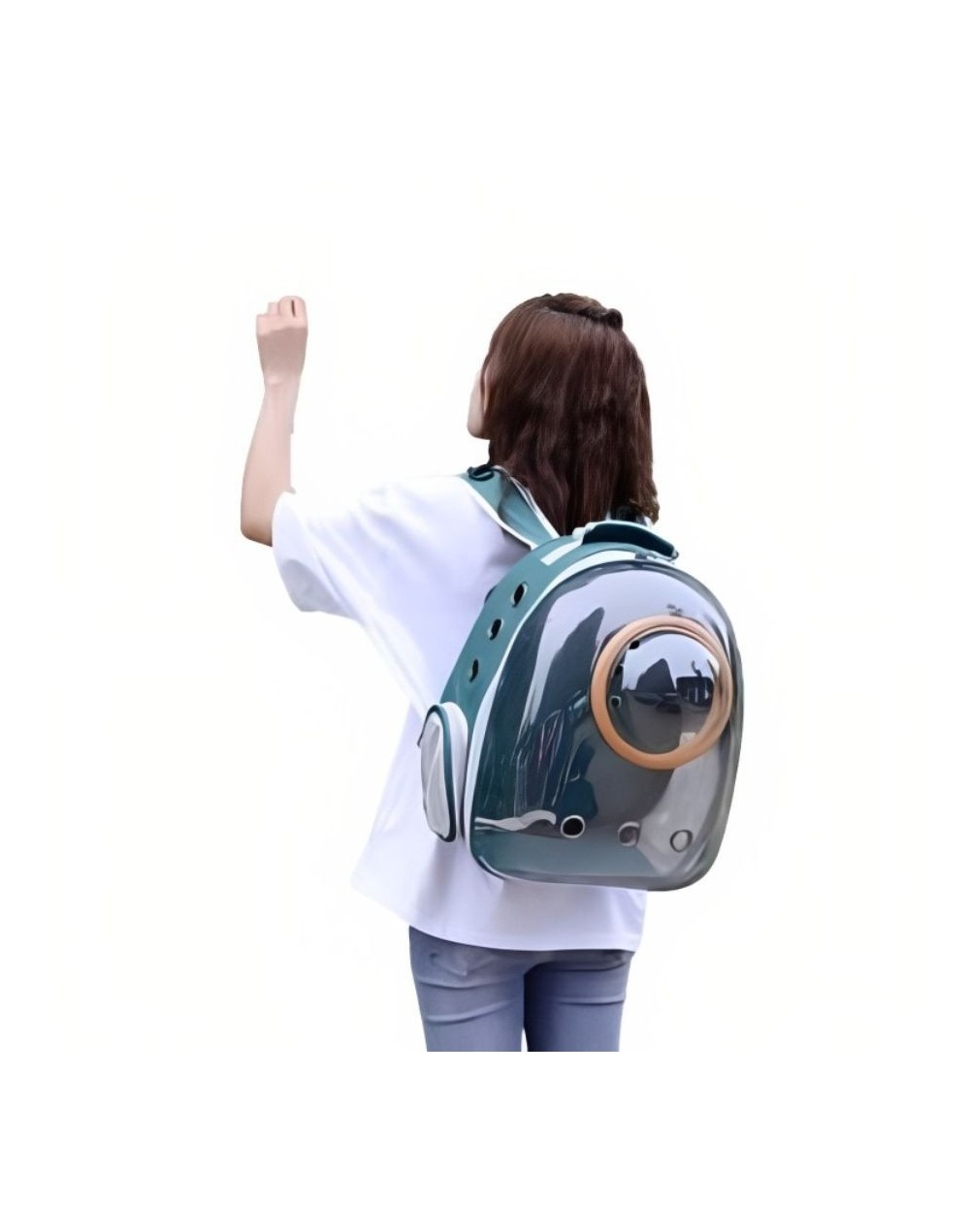Morral transparente con cápsula