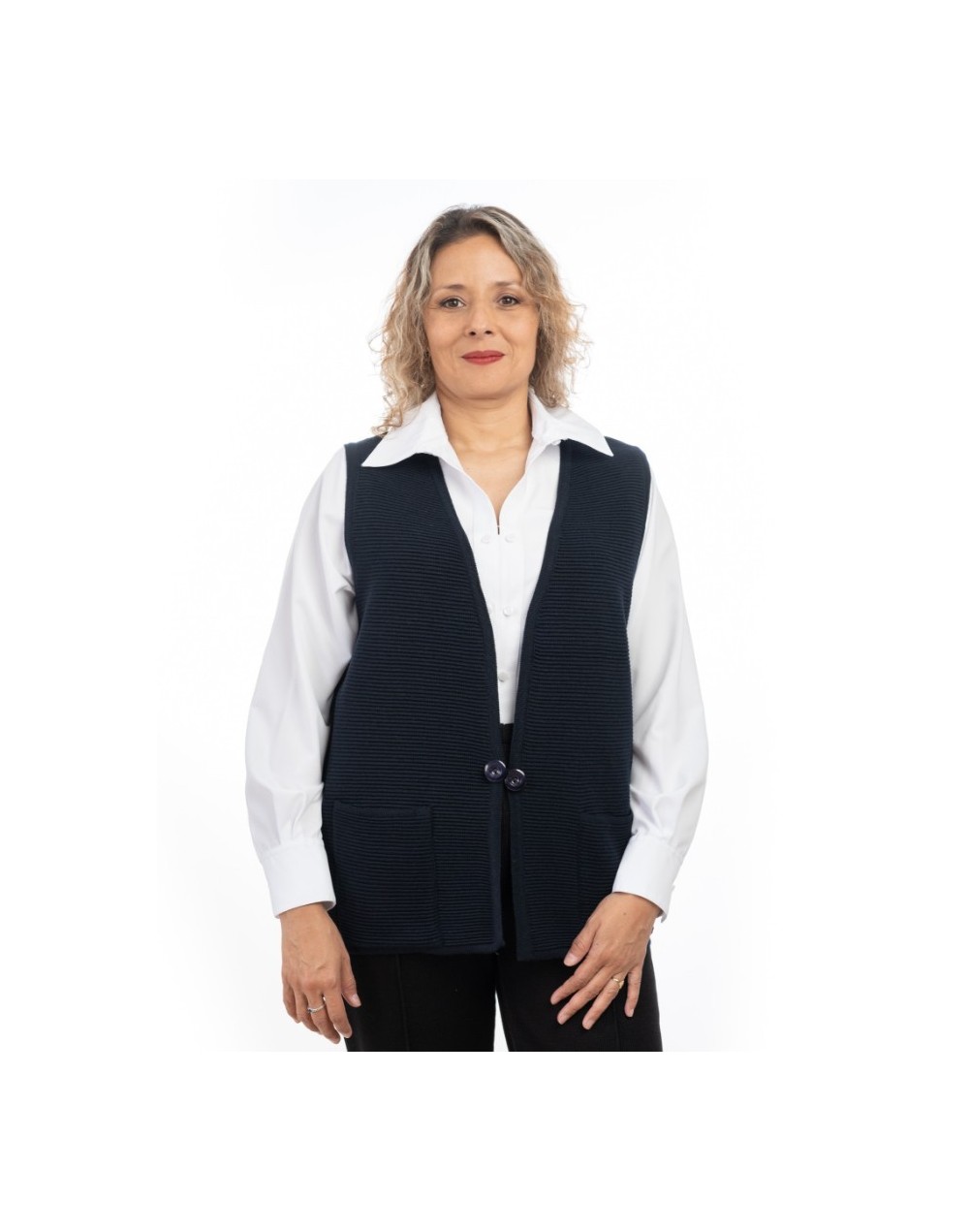 Chaleco para mujer tejido. Carmelita
