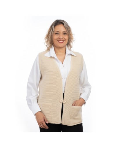 Chaleco para mujer tejido. Carmelita
