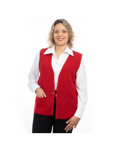 Chaleco para mujer tejido. Carmelita