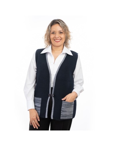 Chaleco tejido para dama. Luciana