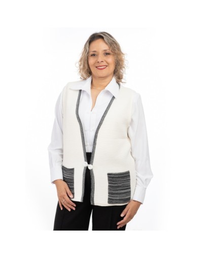 Chaleco tejido para dama. Luciana
