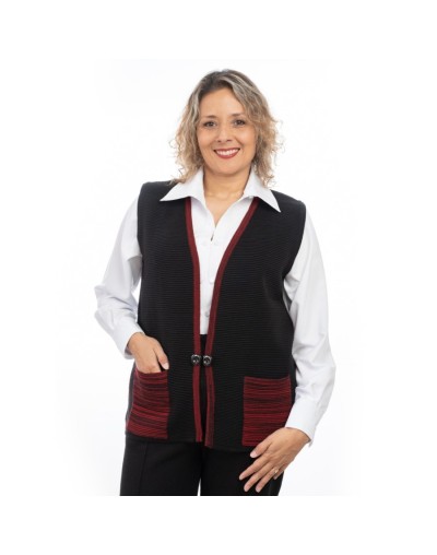 Chaleco tejido para dama. Luciana