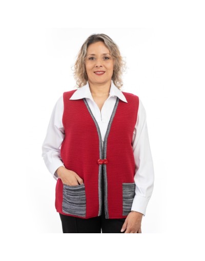 Chaleco tejido para dama. Luciana