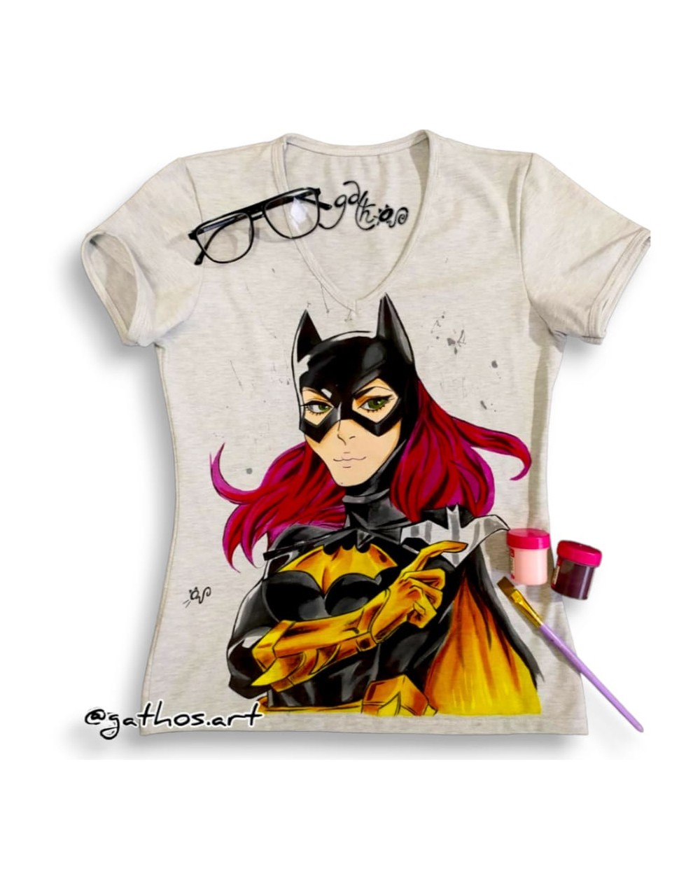 Camiseta Batichica pintada a mano