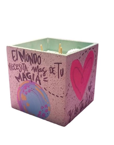 Eco vela con mensaje