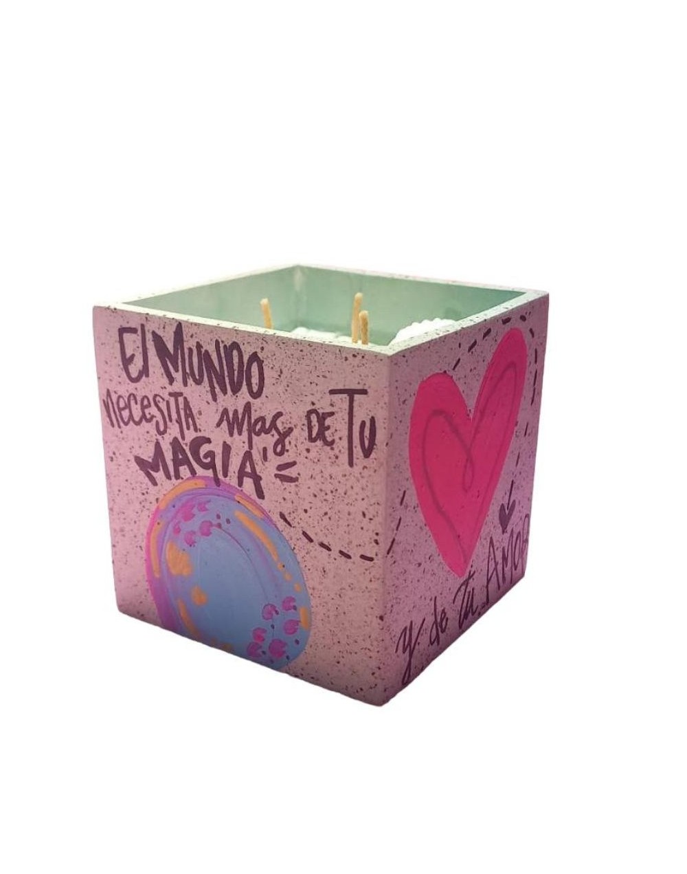 Eco vela con mensaje