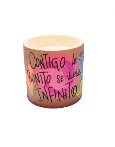 Eco vela con mensaje