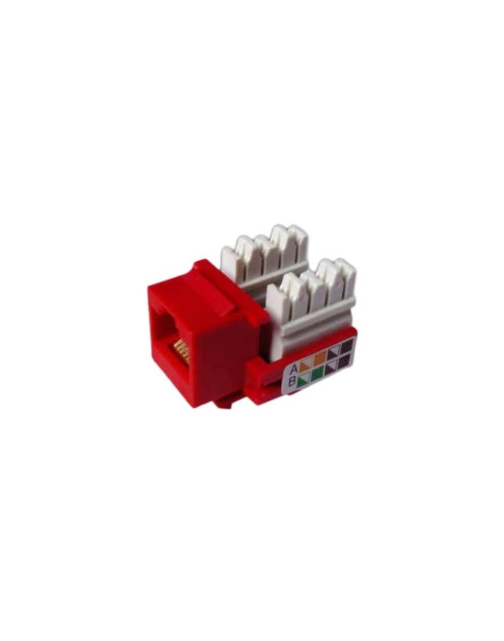 Jack RJ45 Categoria 5E Color Rojo