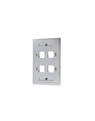 Face Plate RJ45 4 Puertos