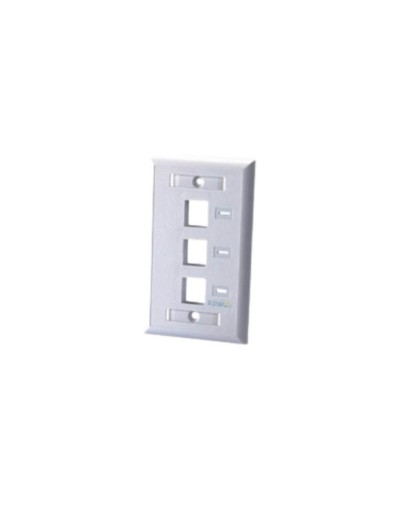 Face Plate RJ45 3 Puertos