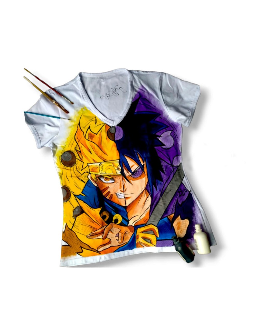 Camiseta naruto pintada a mano