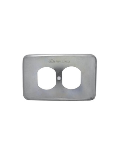 Tapa Toma Doble Leviton Galvanizada