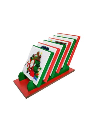 Portavasos santa muñeco animado