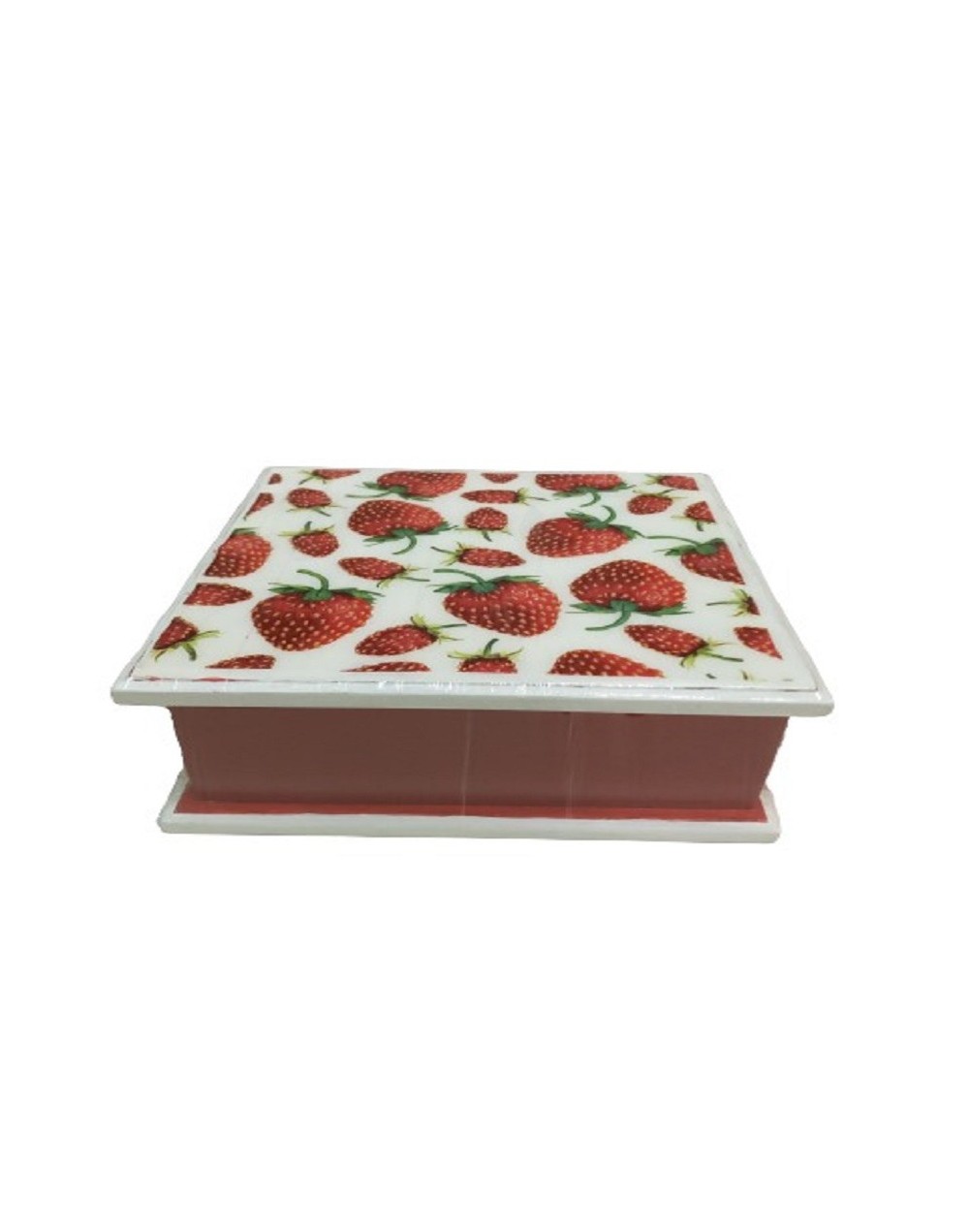Servilletero de fresas rojas