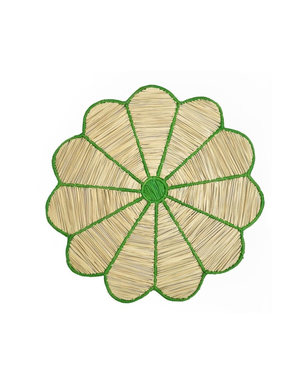 Individuales tejidos en forma de flor (set de 4) hechos a mano, curados, lujosos.